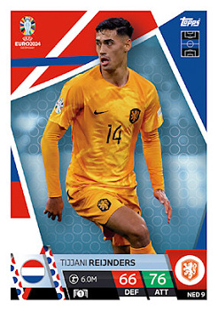 Tijjani Reijnders Netherlands Topps Match Attax EURO 2024 #NED9